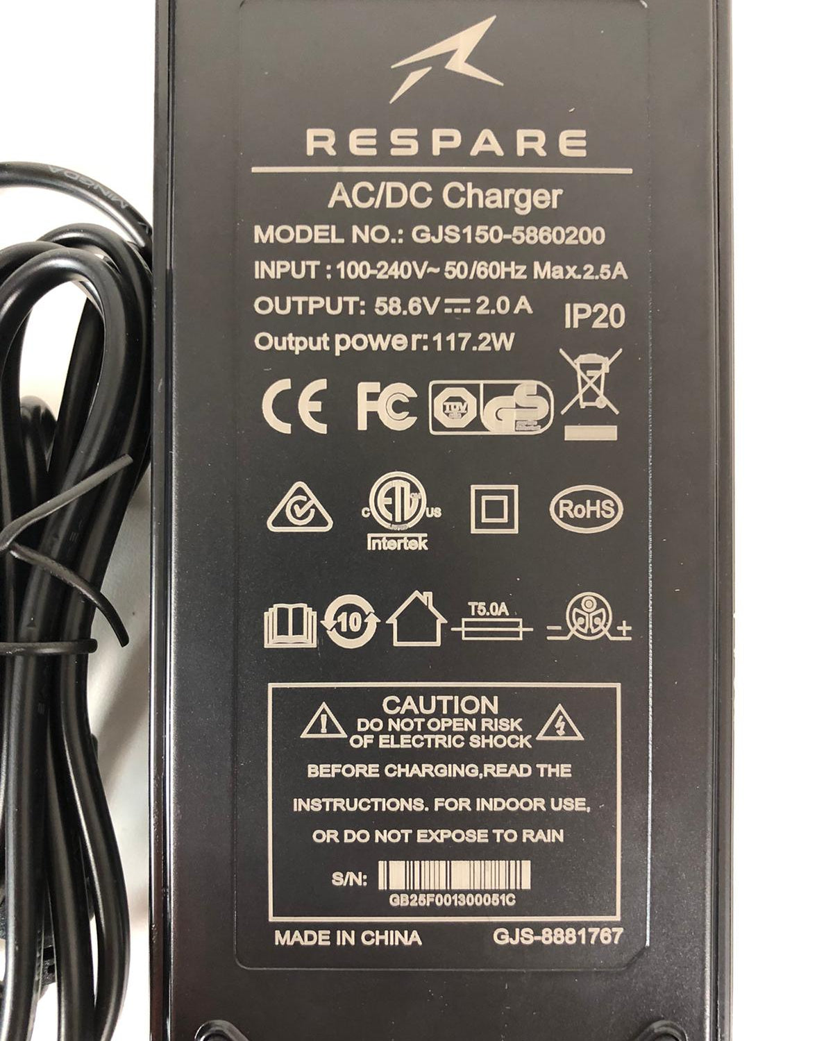 Chargeur 58.6V 2A Kukirin G2 master