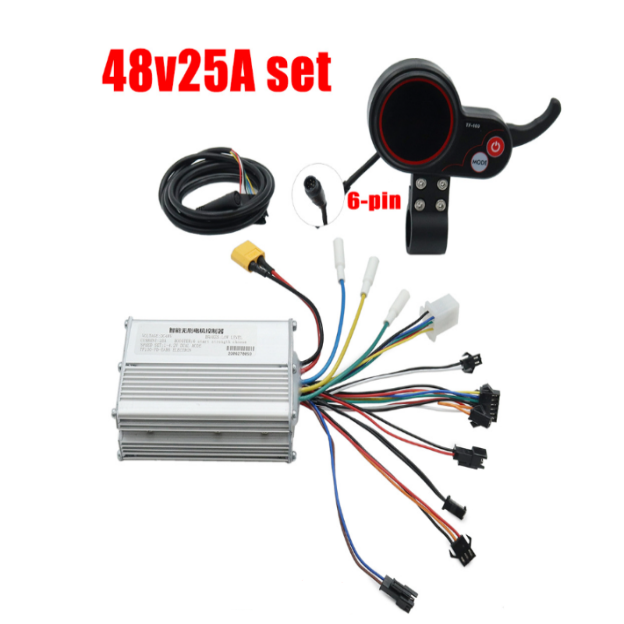 Kit de contrôleur Display 6 broches TF-100 + câble 48V25Ah