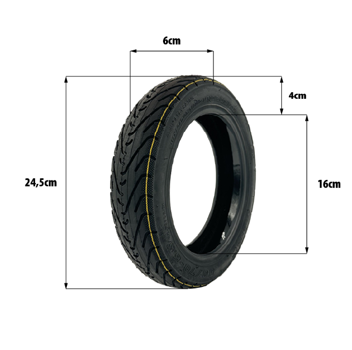 Pneu 60/70 6.5 avec Gel Ninebot G30